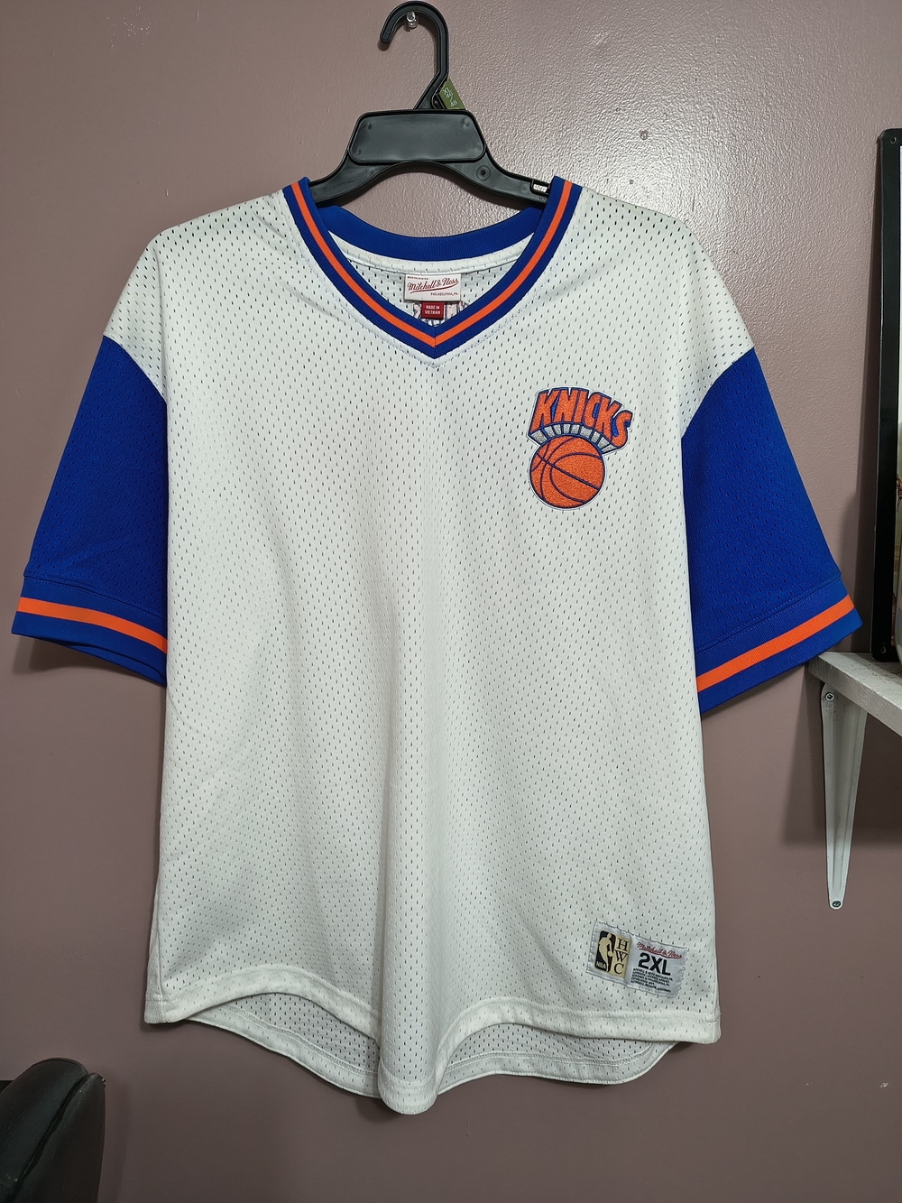 Mitchell & Ness White Mesh NBA Jersey Patch 2XL